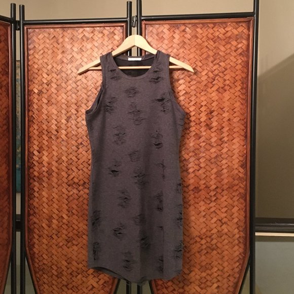 NWOT Made in Canada Distressed Apocalyptic Tank Girl Bodycon Dress - Picture 1 of 6